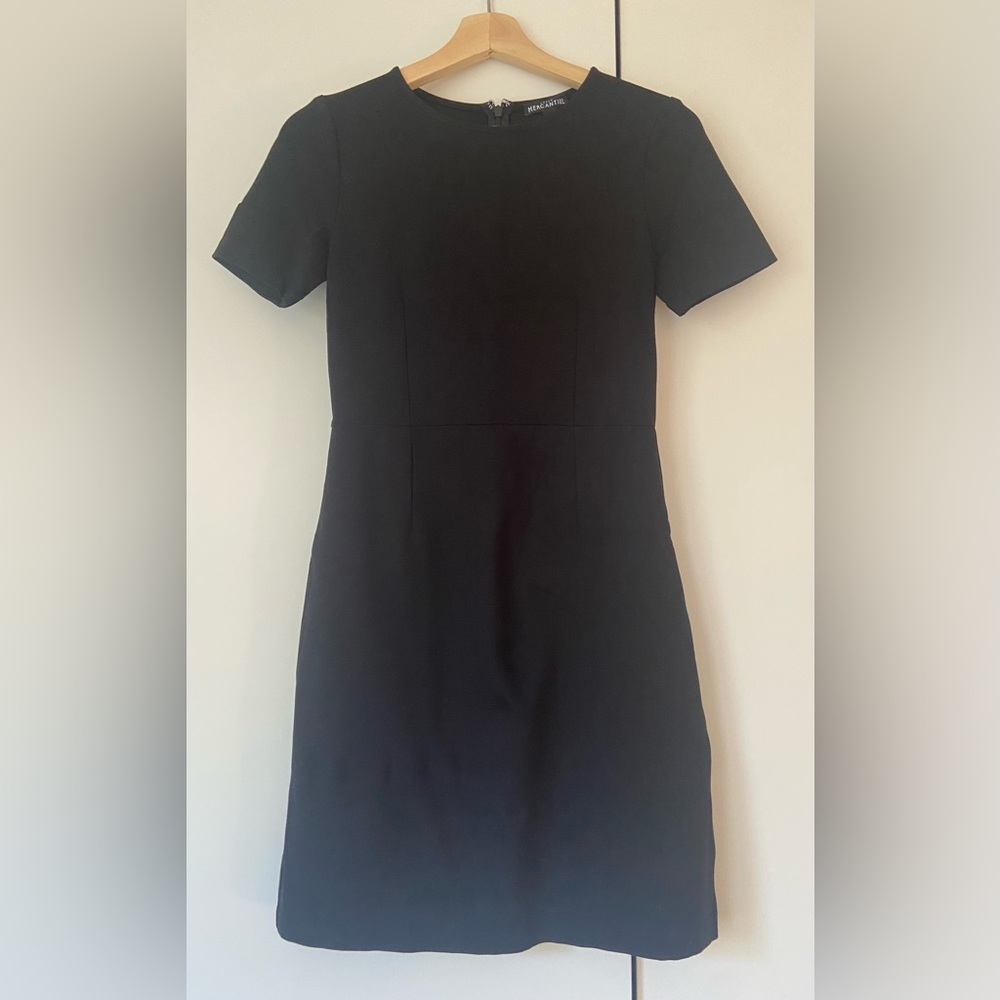 Jcrew Mercantile Back Zip Minimalist Sheath Dress | Size 0 | Black